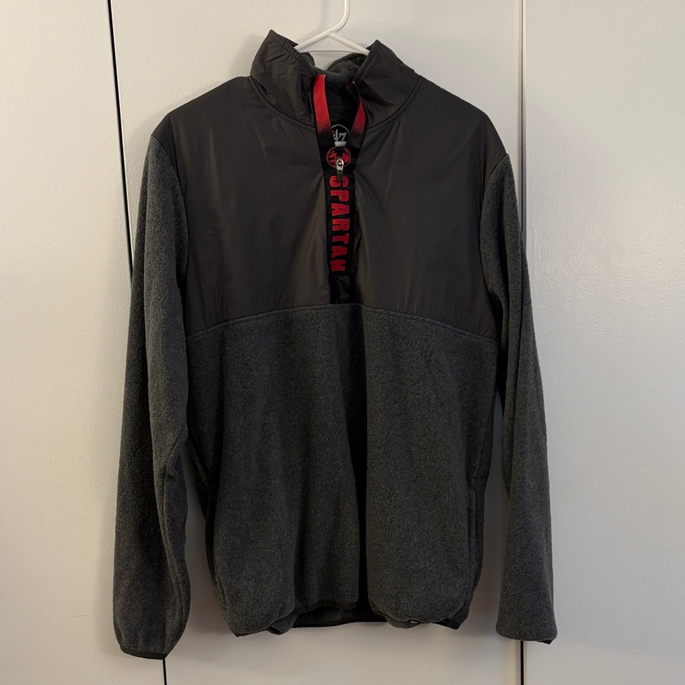 47 Brand Black and Gray Quarter-Zip Jacket - Spartan Race (NWOT)